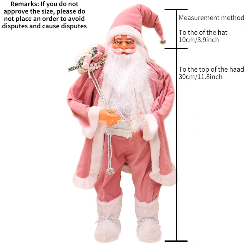 Santa Claus Silver Sequins Christmas Decorations Nordic Cross-border New Doll Ornaments 2023 Merry Christmas Home Decorations