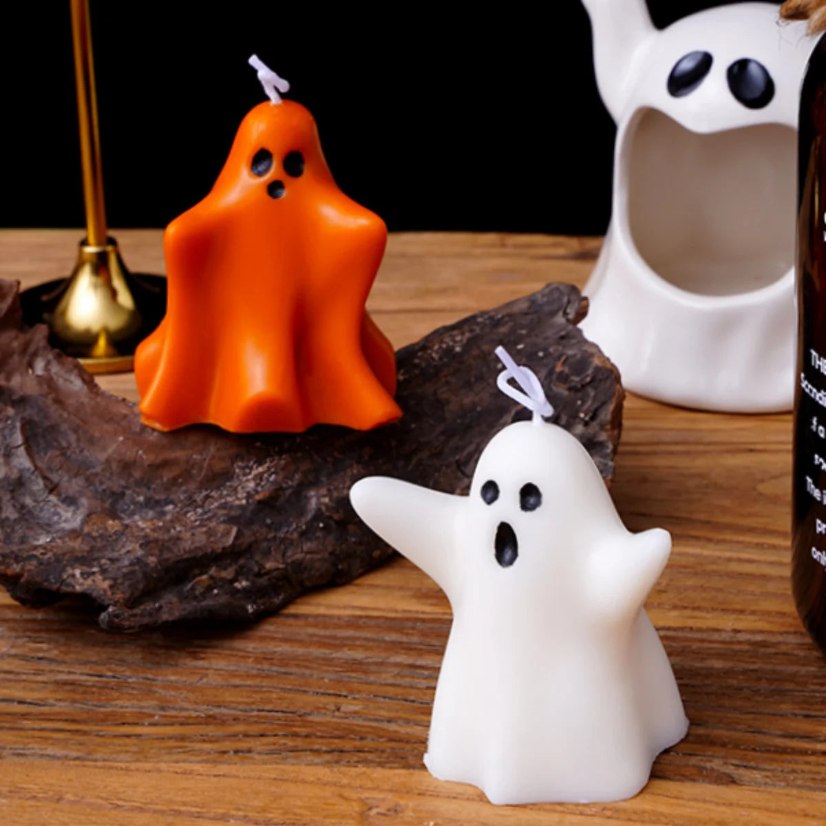 Halloween 3D Ghost Silicone Candle Mold Multi Style Spectre Soap