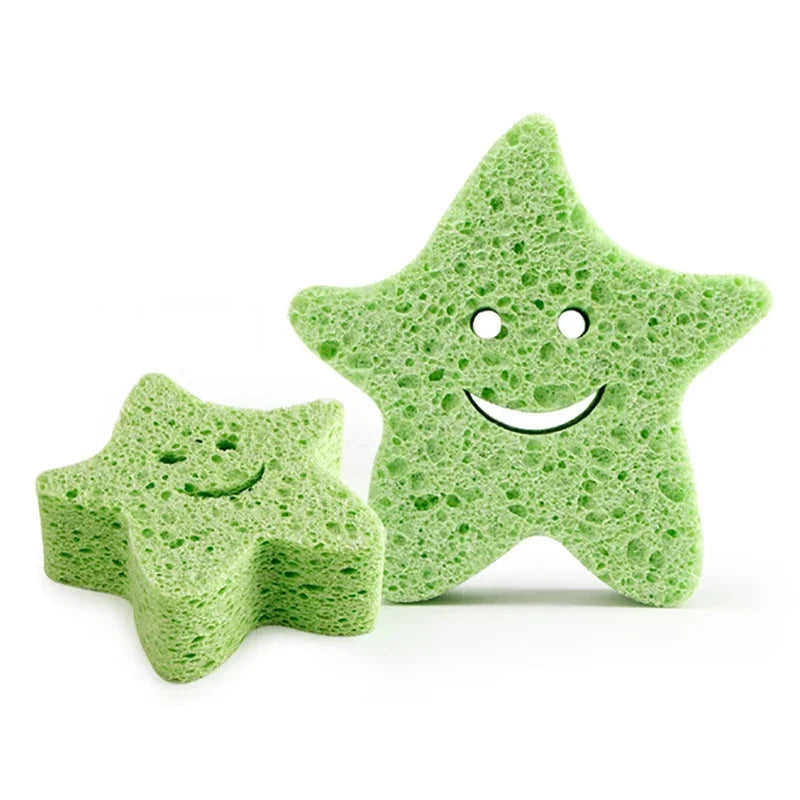 Creative Lovely Infant Bath Sponge Bear Duck Star Cartoon Shape Skin-friendly Soft Baby Shower Sponge Newborn Bath Supplies