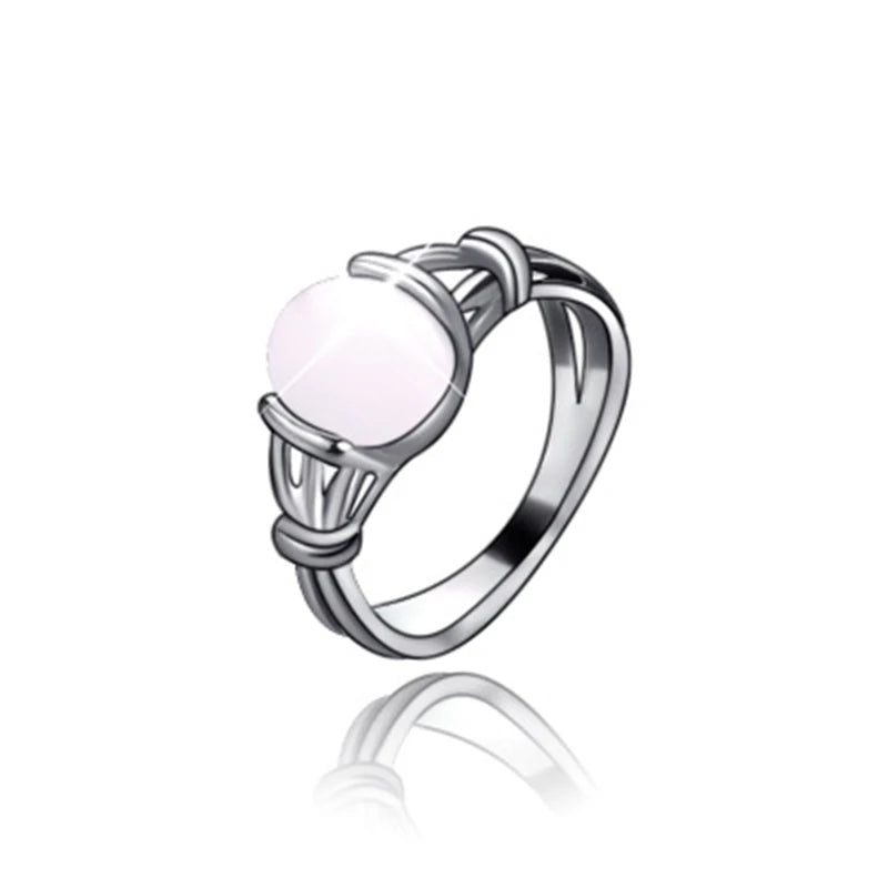 Twilight Bella Rings Silver Plated Fashion Simple Classic White Rhinestone Ring For Women Gifts