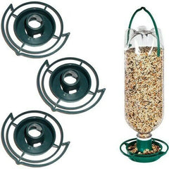 Recycle Empty Soda Bottle Top Bird Feeder Automatically Feeding Outdoors Hanging Feeding Tray