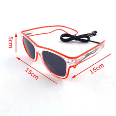 LED Glasses Glow Sunglasses EL Wire Neon Glasses Glow in The Dark Party Supplies