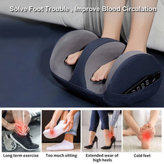 Electric Foot Massager Hot Compression Muscles Pain Relief Heat Roller Shiatsu Kneading Relax Machine