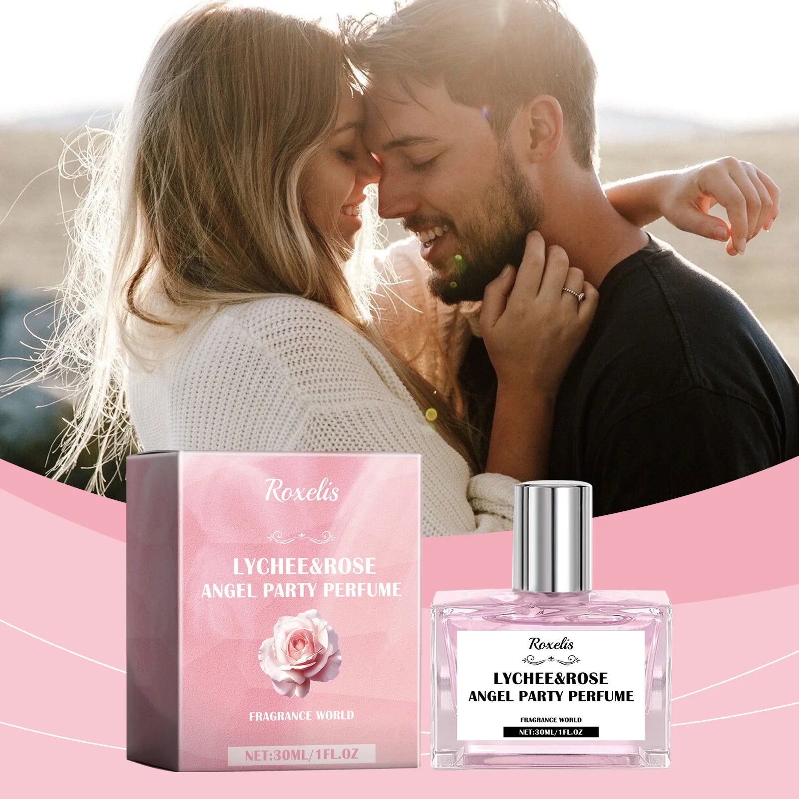 Women Body Perfume Spray Lychee Scent Floral Natural Fragrance Long Duration Exude Feminine Charm Midnight Rose Angel Aroma Oil