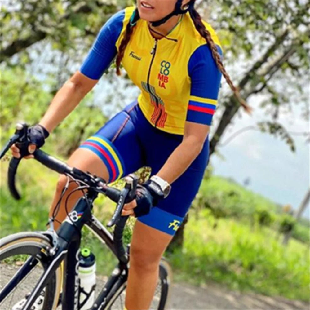 Frenesi Women's Cycling Jersey Set Bicycle Shirts Mujer Shorts Two Pieces Sets Road MTB Clothing Ciclismo Maillot Summer Wear