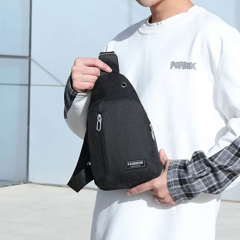 Chest Bag Fashion New Solid Color Men Chest Bag