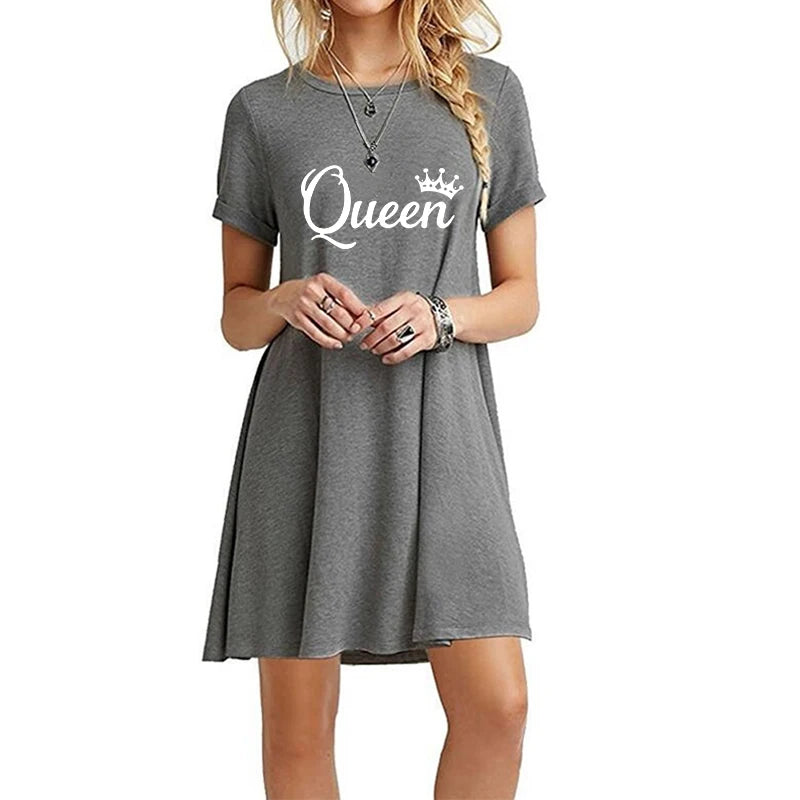 Women's Fashion Medium Length Dress T-shirt