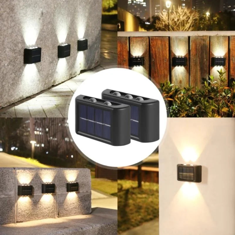 Solar Light Outdoor Lighting Waterproof Solar Wall Light for Courtyard Street Landscape Garden Decoration