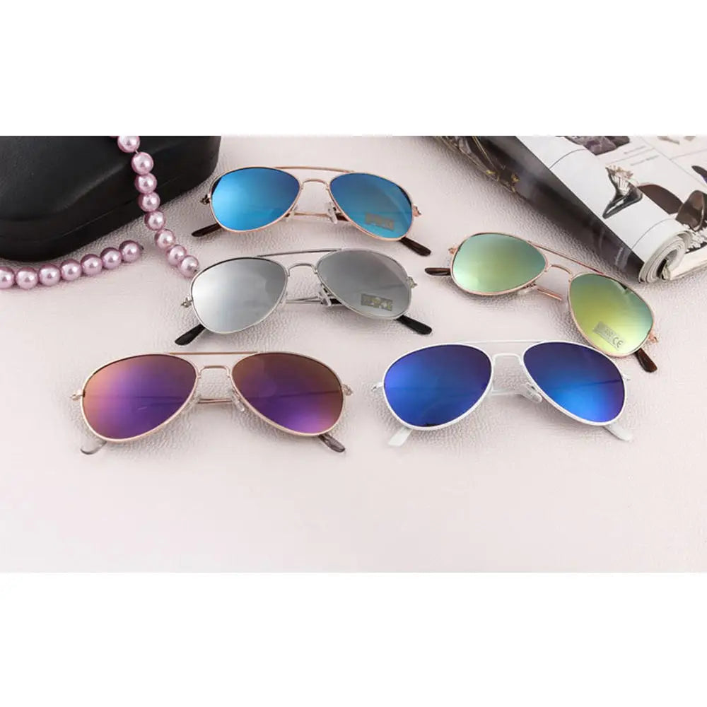 New Child Cute Retro Metal Round Frame Sunglasses  Kids Summer Fashion Wild Glasses Boys And Girls UV400 Protection Eyewear