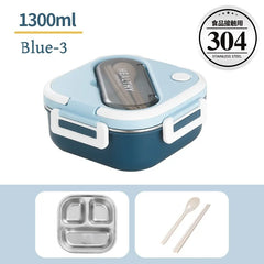 Cute Lunch Box for Kids Compartments Microwave Bento Lunch Box with Fork Spoon Microwave Food Storage Container Outdoor Picnic