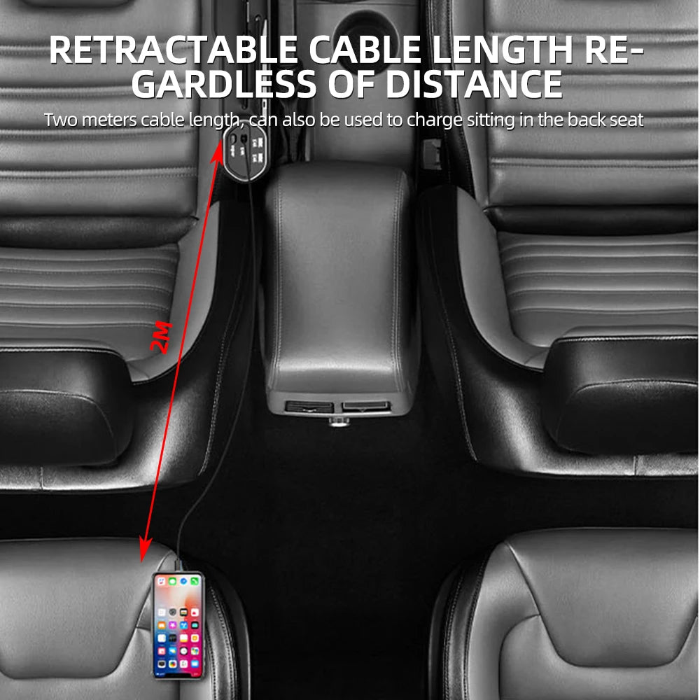 Car Seat Gap Storage Box With Cup Holder Super Fast Charge Organizer Seat