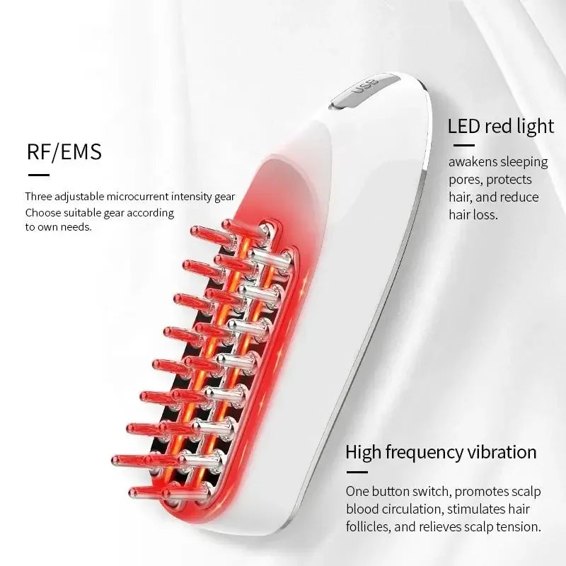 EMS Micro Electric Import Hair Care Comb, Multi-function Meridian Massage Comb