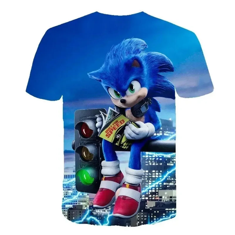 T-shirtChildren's Clothes Sonic 3D for Kids Boys and Girls Cartoon Printing Animation Cosplay Clothing Accessories