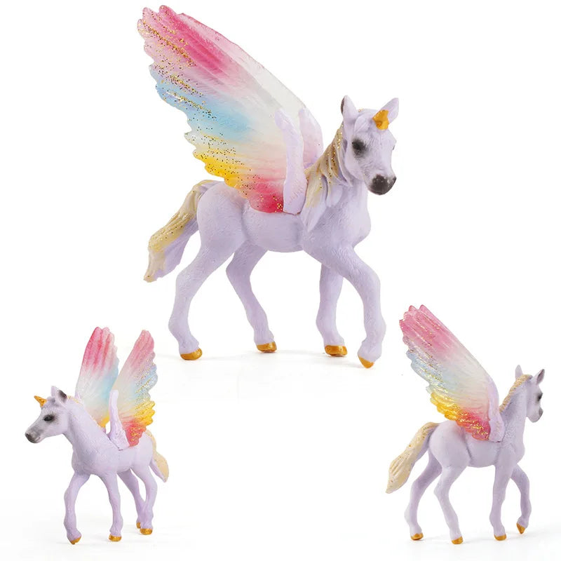 Unicorn Fairy Horse PVC Animals Action Figures Educational Cognition Toy for Kids Christmas Gift