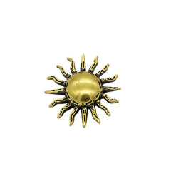 Vintage Sun Symbol Metal Buttons for Women's