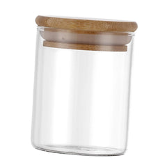 Clear Sealed Glass Bottle Reusable Round Food Storage Transparent Airtight Jar