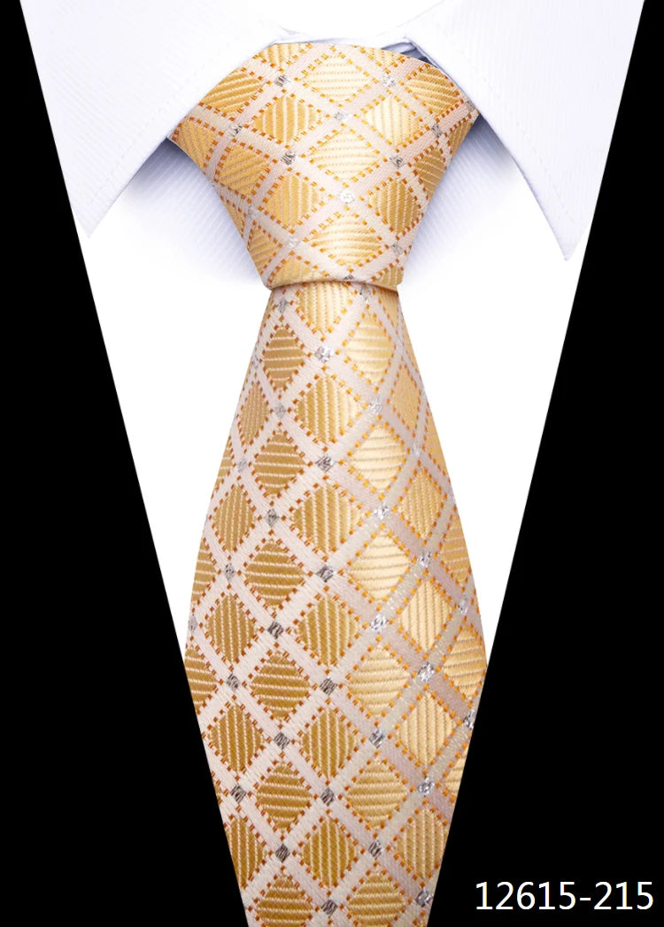 Woven Handmade Silk Tie Fit Wedding Gravatas Male Ivory Clothing Accessories