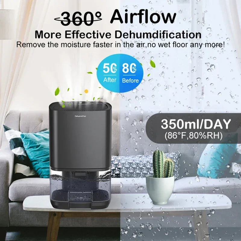 Air Dehumidifier Portable Mute Moisture Absorbers Machine AirDryer For Home