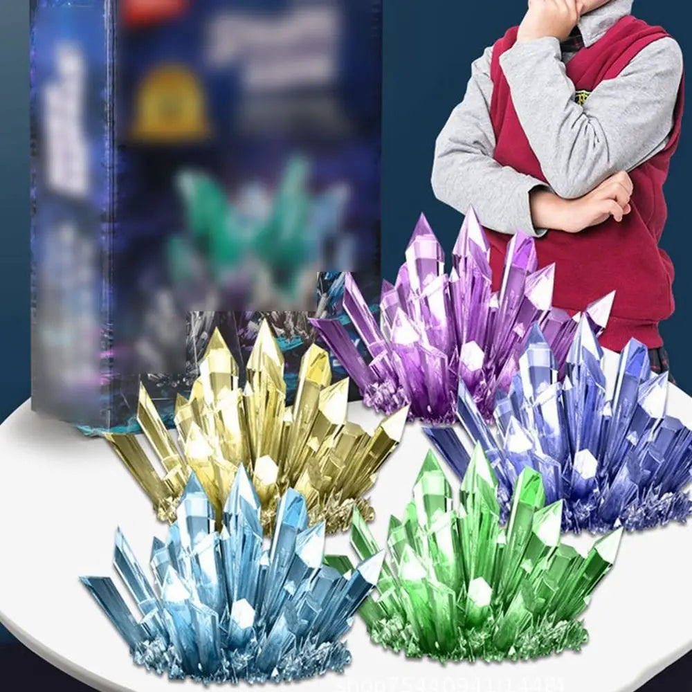 Display Cases Crystal Growing Kit Grow a Crystal Easy-to-Follow Manual DIY Educational Science Toys