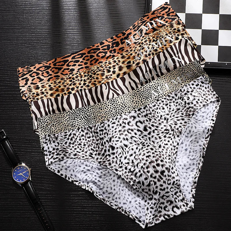 Men’S 3dPrint Ice Silk Underwear Triangle Shorts Comfortable Stylish Soft Thin Trunks Wholesale Boxer Panties Shorts