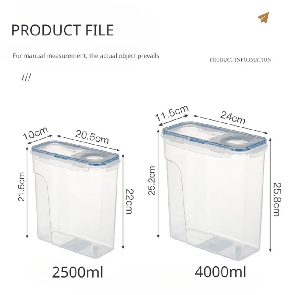 Food Storage Jars Airtight Grain Storage Organizer Moisture Proof  Kitchen Food Storage Tank