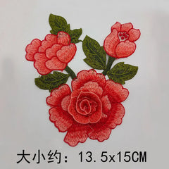 Women's embroidery rose flower decoration applique fabric sewing DIY clothing craft supplies accessories