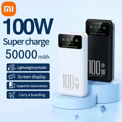 Xiaomi 50000mAh High Capacity 100W Fast Charging Power Bank Portable Charger Battery Pack Power bank for iPhone Huawei Samsung