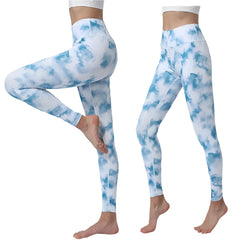 Cloud Hide Yoga Pants Women Flower High Waist Sports Leggings