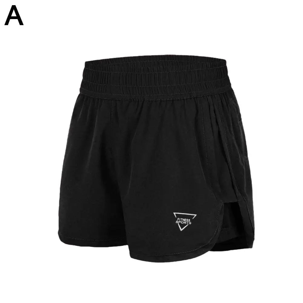 Women's Running Shorts Quick-drying Fitness Black Double Layer Shorts Yoga Sport Workout Training Bodybuilding Short Pants