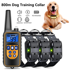 Digital Dog Training Collar Waterproof Rechargeable Remote Control Pet with LCD Display