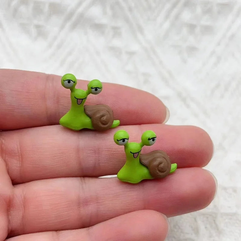 10pcs Resin Cartoon 3D Snail Charms Animal Pendants for Jewelry Making Earrings Necklace Keychain  Kid's Jewelry Accessories