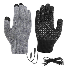 Electric Heated Gloves Winter Warm Skiing Snowboarding Gloves USB Touch Screen Gloves Men Women Motorcycle Riding Thermal Gloves