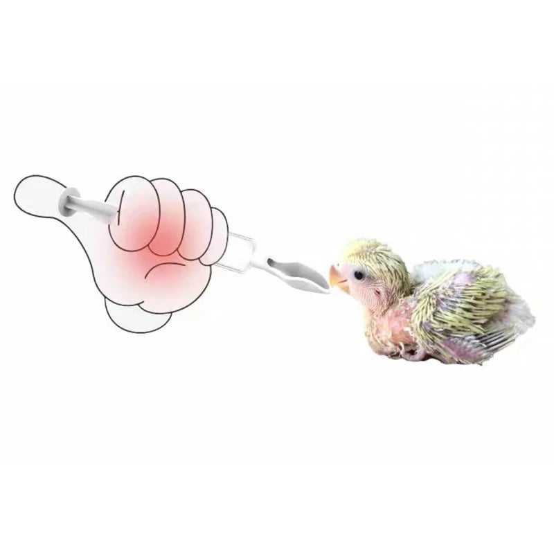 Bird Parrot Feeder Spoon with Manual Syringe Baby Bird Water Milk Medicine Feeding Syringe 20ml