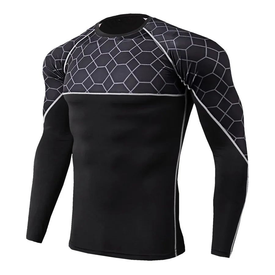 Men's Winter Thermal Underwear Set Gym Clothing Running Man Long Johns Compression tights Suit Gym Man Sport Pants S-XXXXL