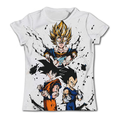 Men's cartoon anime Dragon Ball Z T-shirt for children and boys T-shirt for children's summer short sleeved men's T-shirt