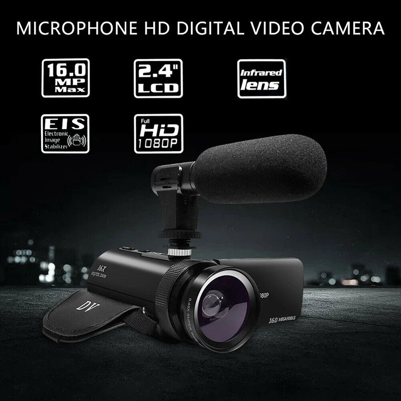 HD 1080P Professional Digital Video Camera With Mic