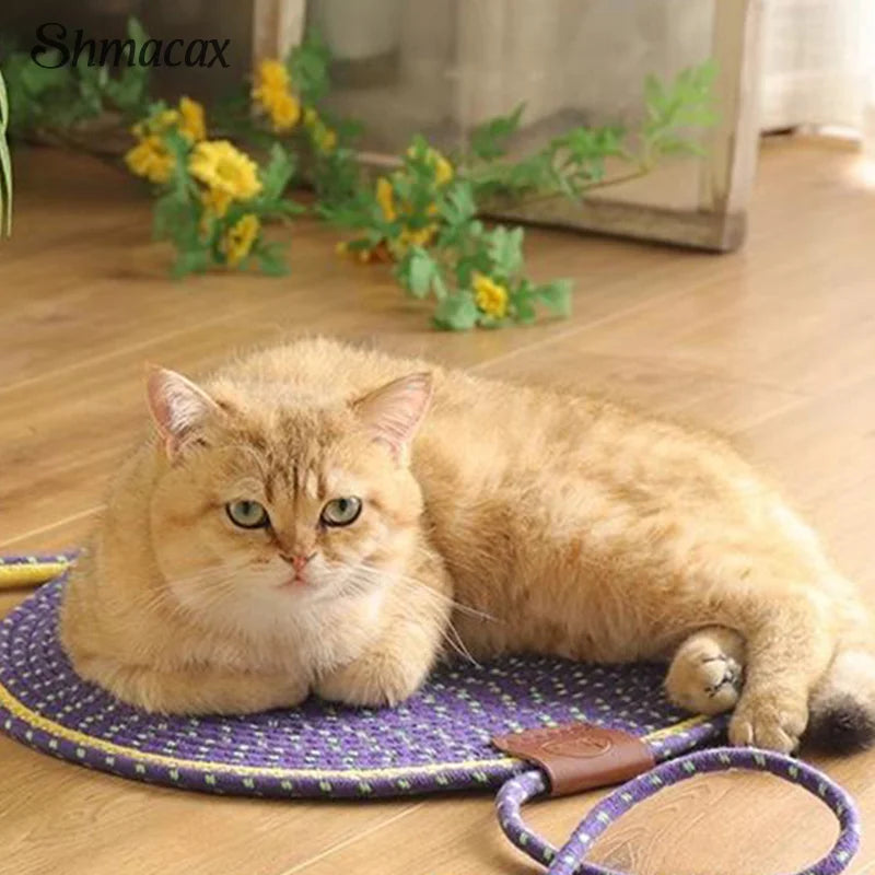 Cats Scratch Pad Natural Cotton Rope Cat Scratch Pad Pet Sleeping Mat Durable Scratch Resistant Furniture Protector Pet Supplies