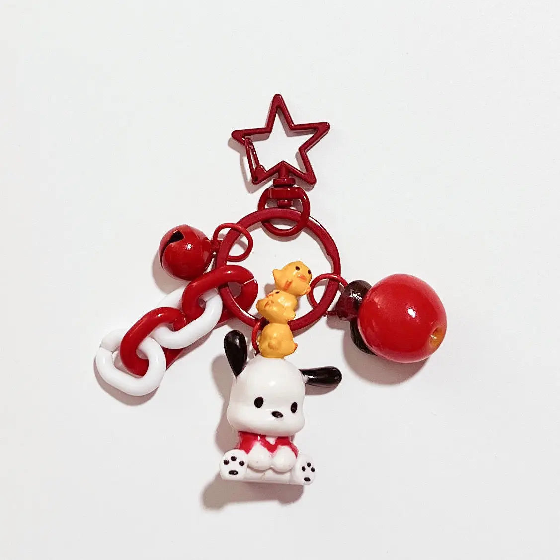 Sanrio Pochacco Keychain Y2k Pendant Holder Key Cute Anime Cartoon Chain Car Keyring Mobile Phone Bag Hanging Jewelry Kids Gifts