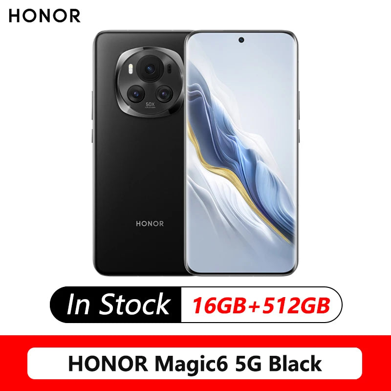 Original Honor Magic 6 5G Smart Phone Snapdragon 8 Gen 3 Octa Core 6.78" 5450mAh 66W 50MP Camera Support Google Play OTA  NFC