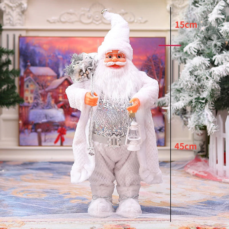 Big Size Christmas Dolls Santa Claus Toys Xmas Figurines Christmas Gift for Kid Gift Christmas for Home Window Table Decoration