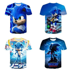 T-shirtChildren's Clothes Sonic 3D for Kids Boys and Girls Cartoon Printing Animation Cosplay Clothing Accessories