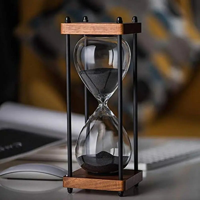 New Large Hourglass Timer 60 Minute, Metal Sand Timer Sandglass Clock,Time Management Tools