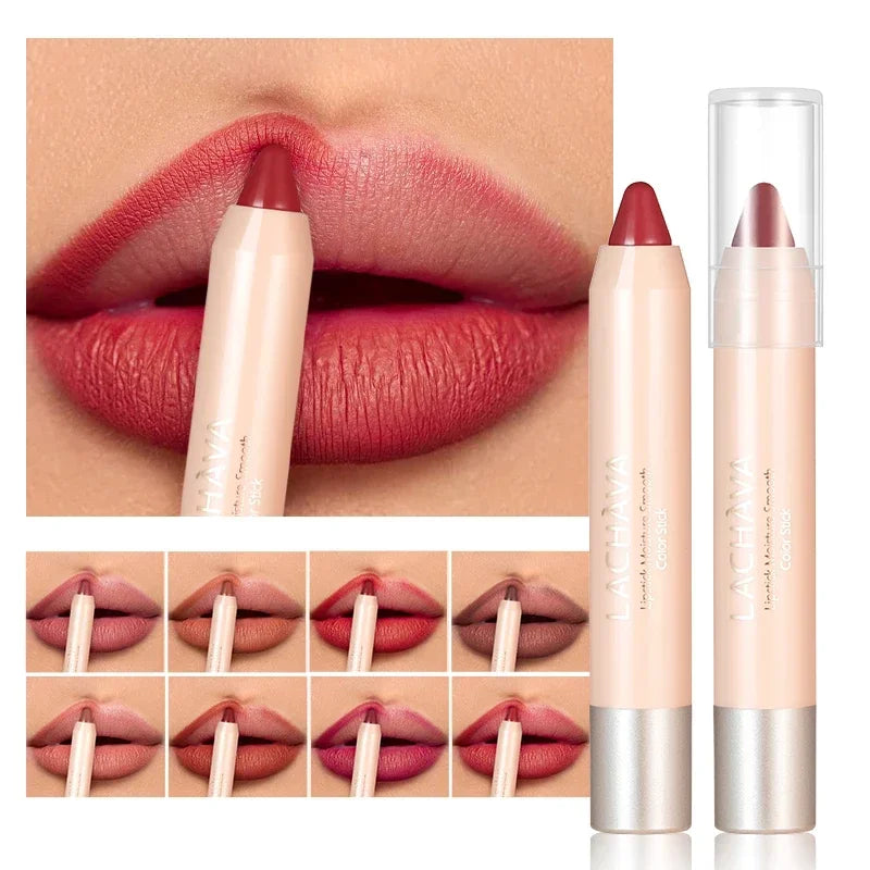 Matte Nude Brown Lipliner Pen Waterproof Lasting Non-stick Cup Plumping Natural Contouring Lipstick