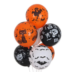 Scary Halloween Balloons Kids Toys Pumpkin Skeleton Ghost Bar Party Decor Balloon Halloween Black Orange Latex Balloon