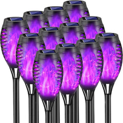 Solar Flame Torch Light Flickering Light Waterproof Garden Decoration Outdoor Lawn Path Yard Patio Floor Lamp