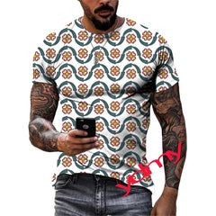 New Summer Tide Plaid Picture Men T-Shirts  Casual 3D Print Tees