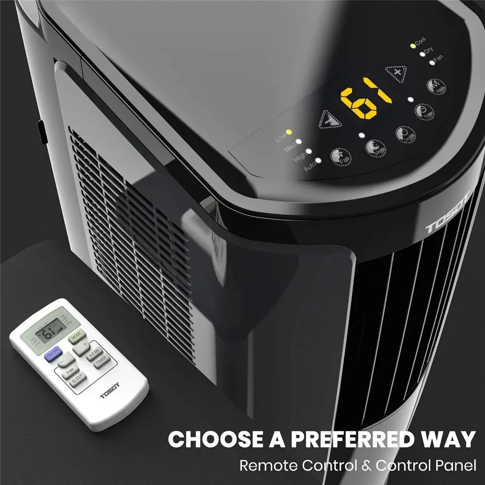 Portable Air Conditioner - Quiet, Remote Control, Built-in Dehumidifier, Fan, Easy Wind