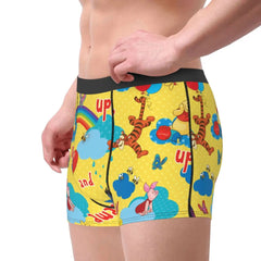 Funny Boxer Winnie The Pooh Up And Away Shorts Panties Briefs Men Underwear Breathable Underpants