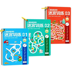 64 Pages Tracing Workbook Reusable Practice Copybook Pen Control Training Magical Montessori Cards for Kids