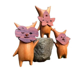 Wooden Korok Statue Home Decoration Handicraft Craft For Game Lovers Zelda Breath Of The Wild Puppet Toy Decoration Gif